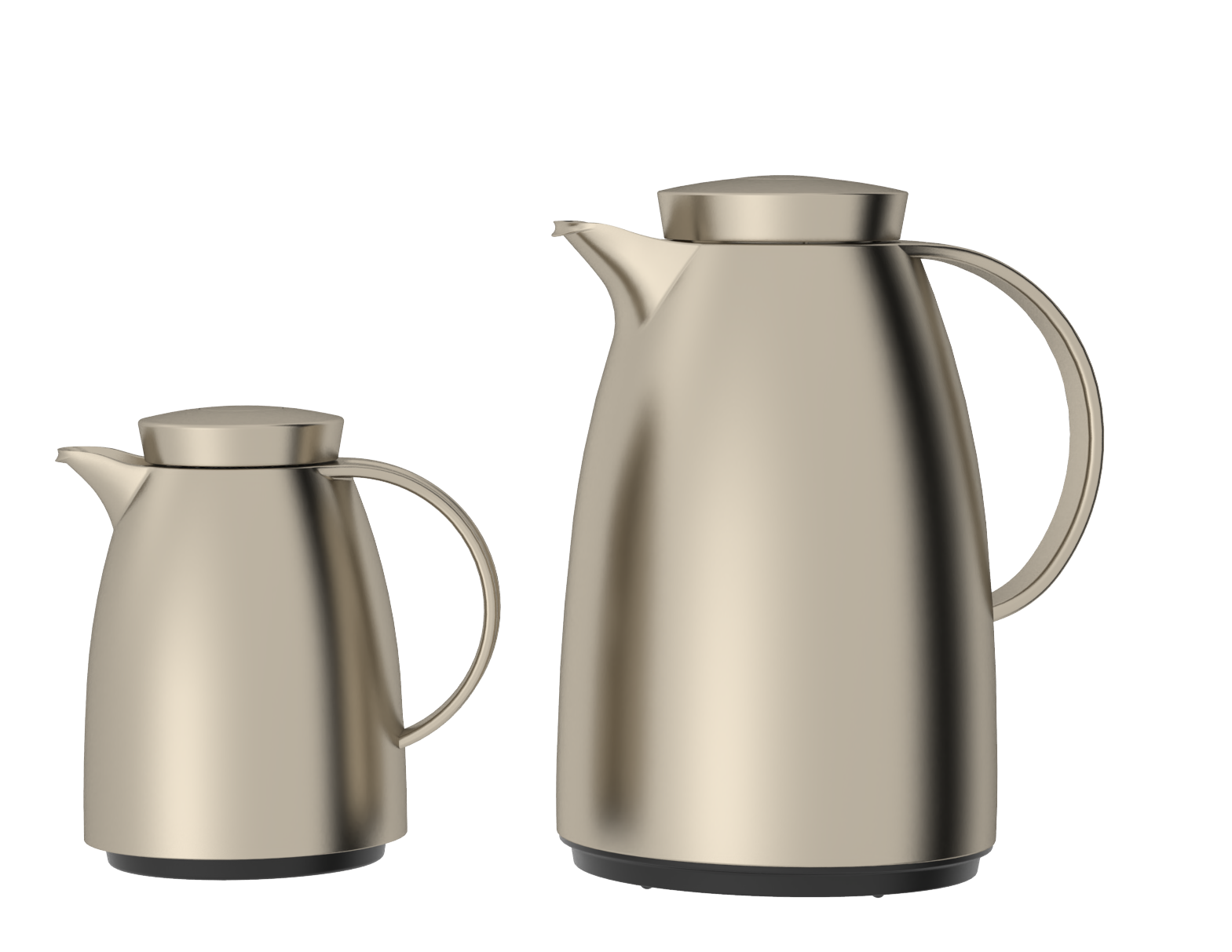 Regal by Ripple Vacuum Flask Set, ABS Body with Glass Liner, Matt Gold Finish – Hot & Cold Beverage Server for Arabic Coffee & Tea