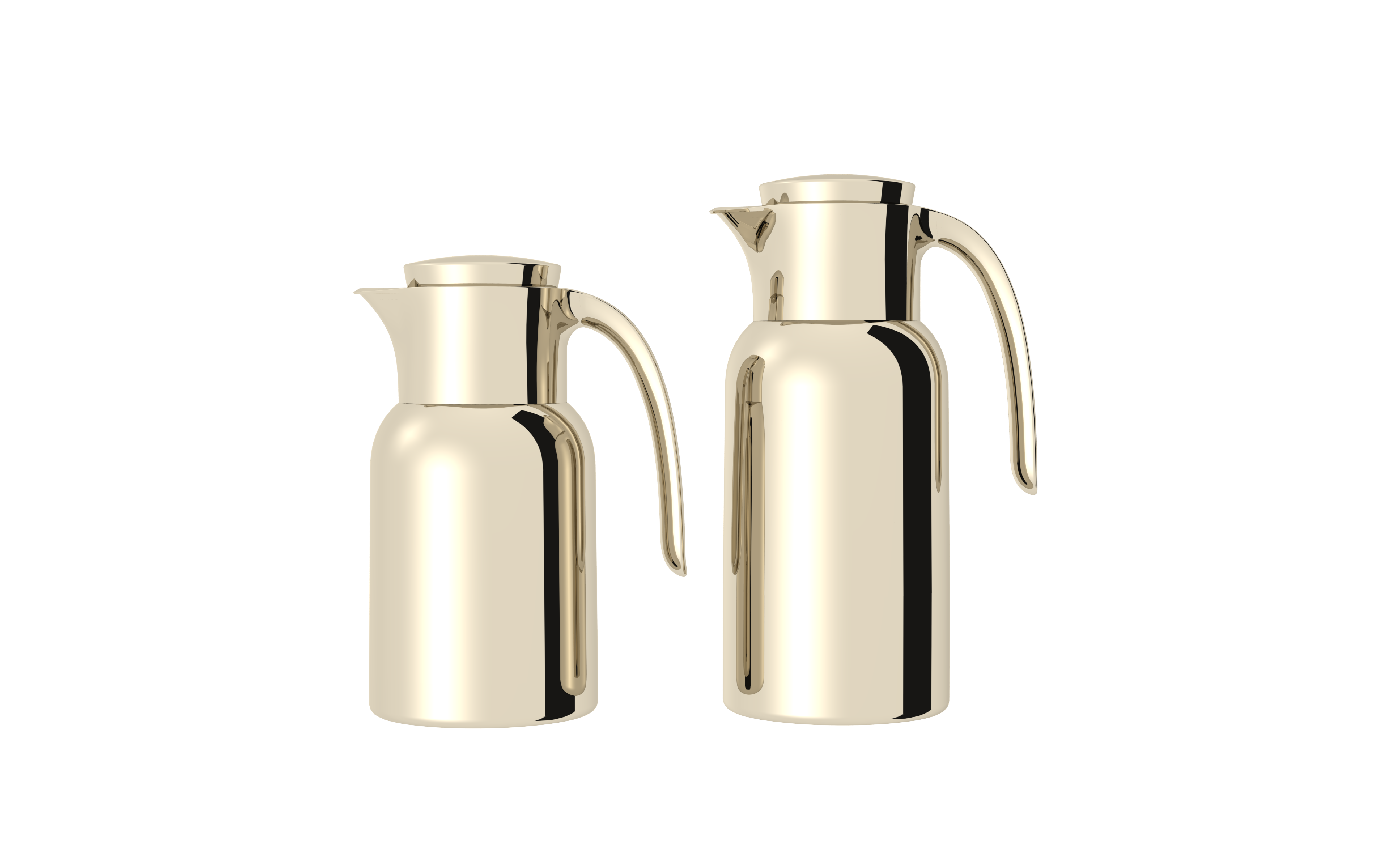 Regal by Ripple 2-Piece Full Stainless Steel Thermos Set – 1.0L Coffee Flask + 1.3L Tea Flask – Double Wall Insulated with Steel Liner – Elegant Champagne Gold Finish – TSC12Q-GS