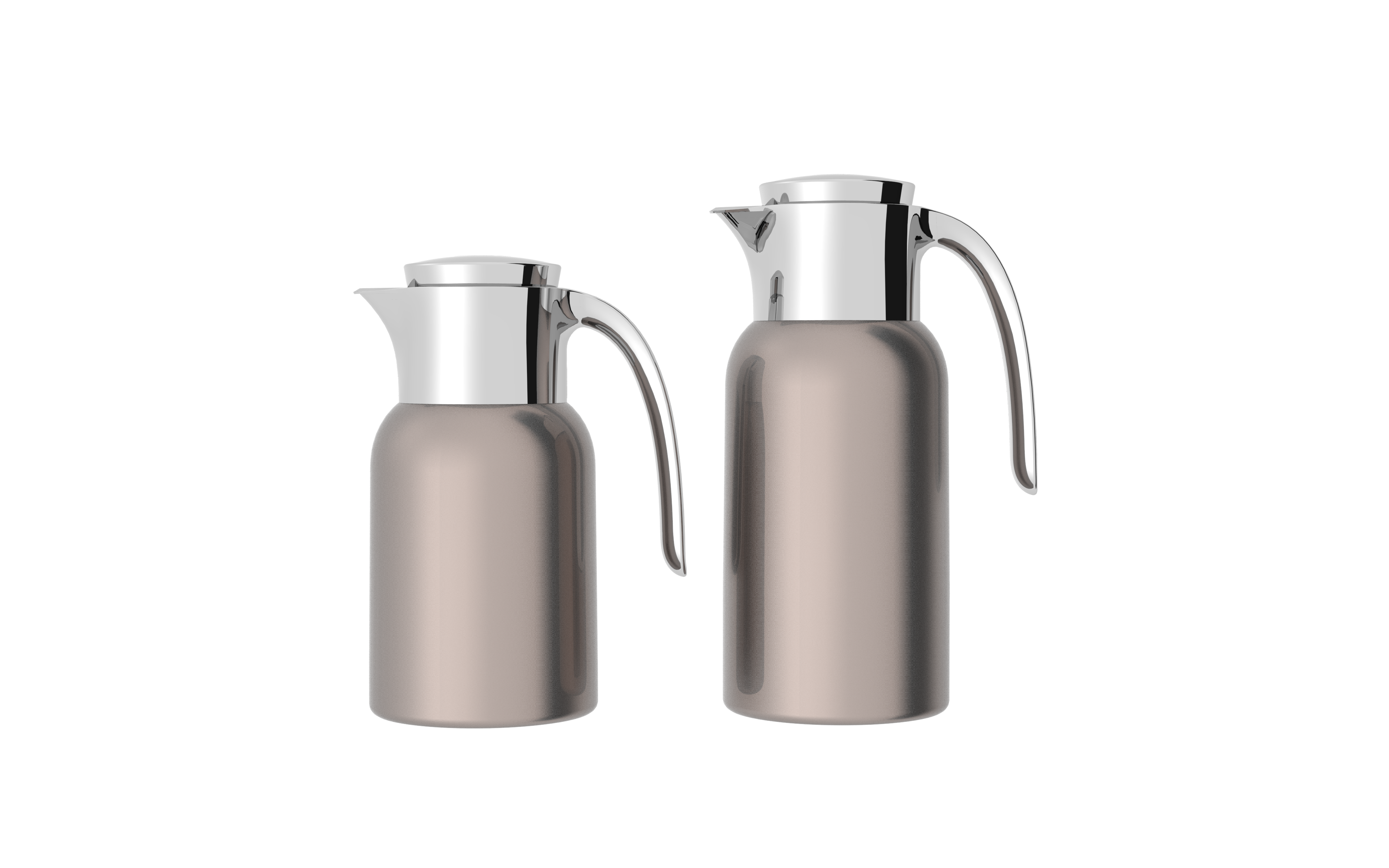 Regal by Ripple 2-Piece Full Stainless Steel Thermos Set – 1.0L Coffee Flask + 1.3L Tea Flask – Double Wall Insulated with Steel Liner – Elegant Copper with Silver Finish – TSC12Q-GP COPPER