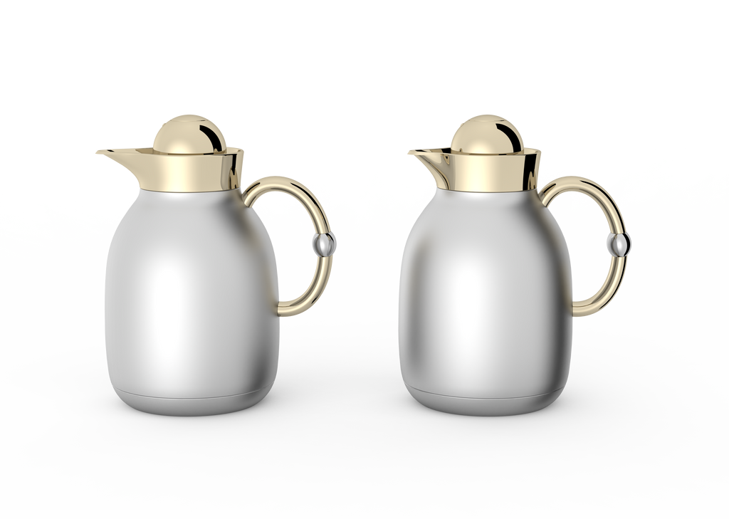 Regal by Ripple 1L + 1L Vacuum Insulated Flask Set – Double Wall Stainless Steel with Glass Liner, Hot & Cold Coffee & Tea Jug (6 Colors)