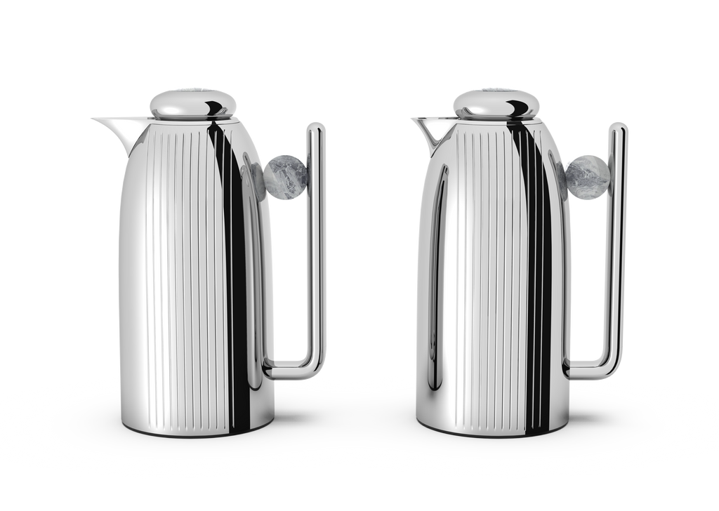 Regal by Ripple 1L + 1L Vacuum Insulated Flask Set – Double Wall Stainless Steel with Glass Liner, Hot & Cold Beverage Server, Luxury Coffee & Tea Jug (2 Pieces)