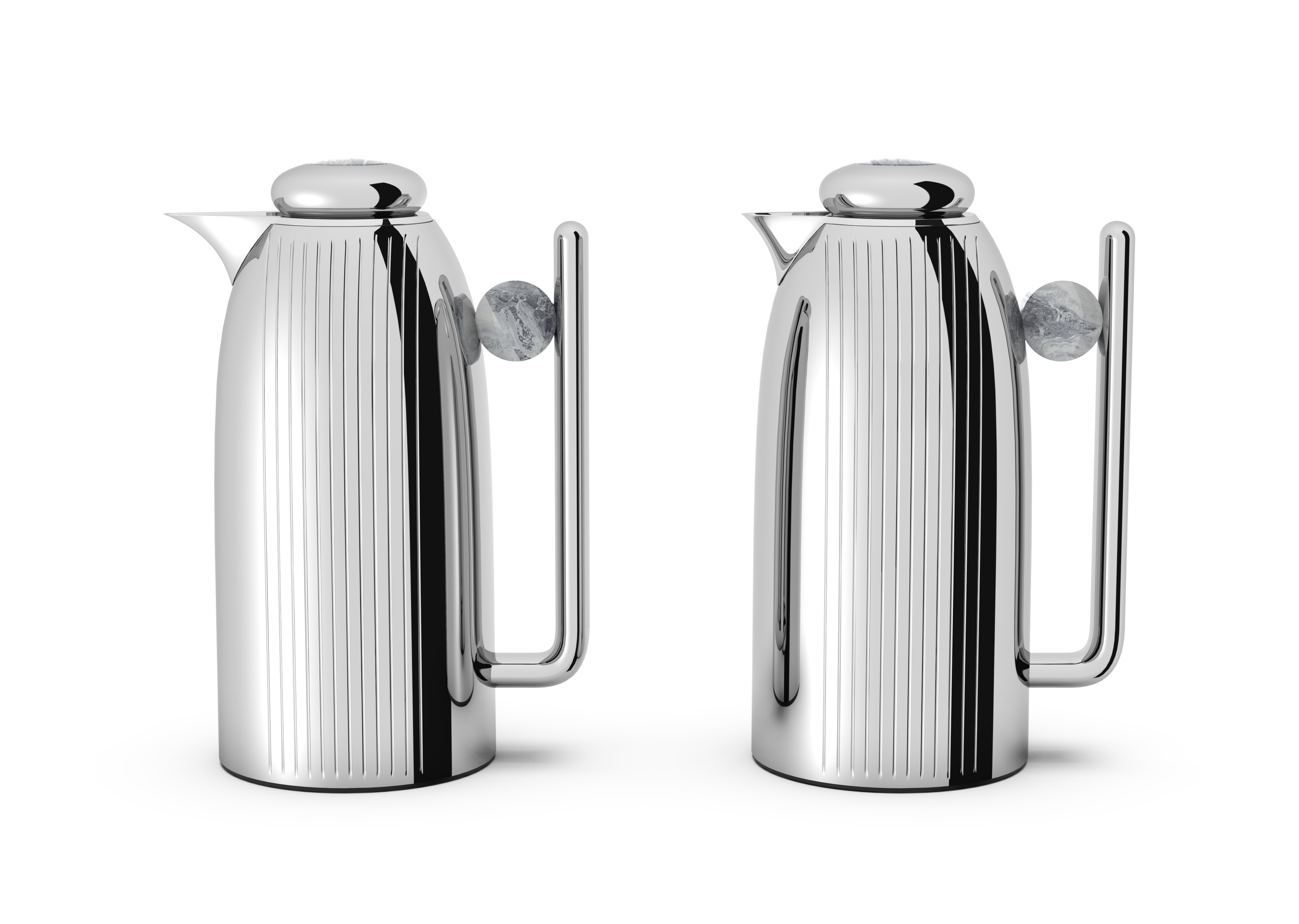 Regal by Ripple 1L + 1L Vacuum Insulated Flask Set – Double Wall Stainless Steel with Glass Liner, Hot & Cold Beverage Server, Luxury Coffee & Tea Jug (2 Pieces)