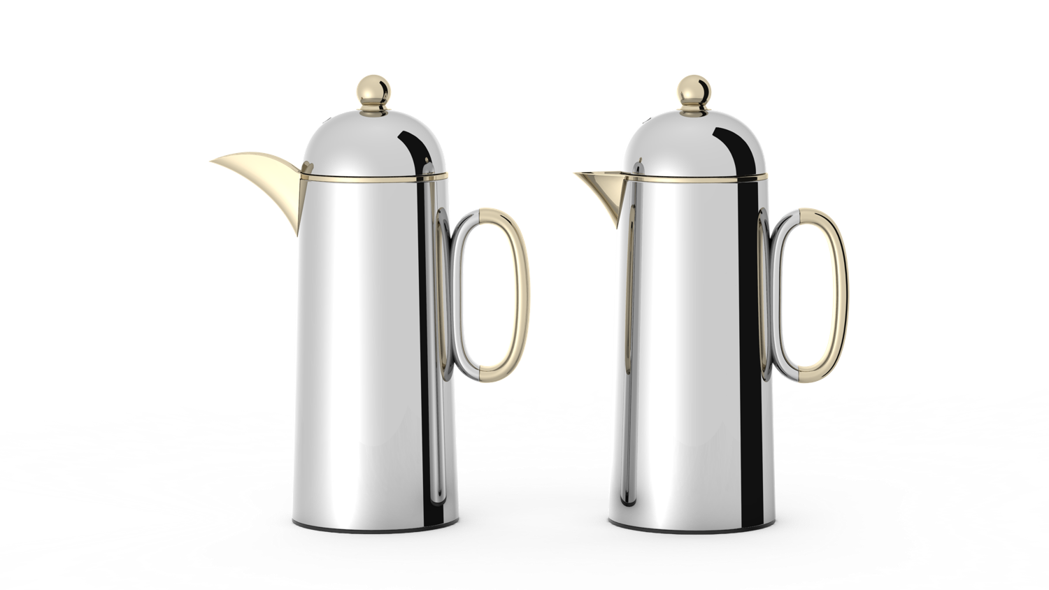 Regal by Ripple 1L + 1L Vacuum Flask Set – Double Wall Stainless Steel Coffee & Tea Server with Glass Liner, Insulated Hot & Cold Beverage Carafe, Elegant Arabic Dallah Style (8 Colors Available)