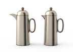 Regal by Ripple 1L + 1L Vacuum Flask Set – Double Wall Stainless Steel Coffee & Tea Server with Glass Liner, Insulated Hot & Cold Beverage Carafe, Elegant Arabic Dallah Style (8 Colors Available)