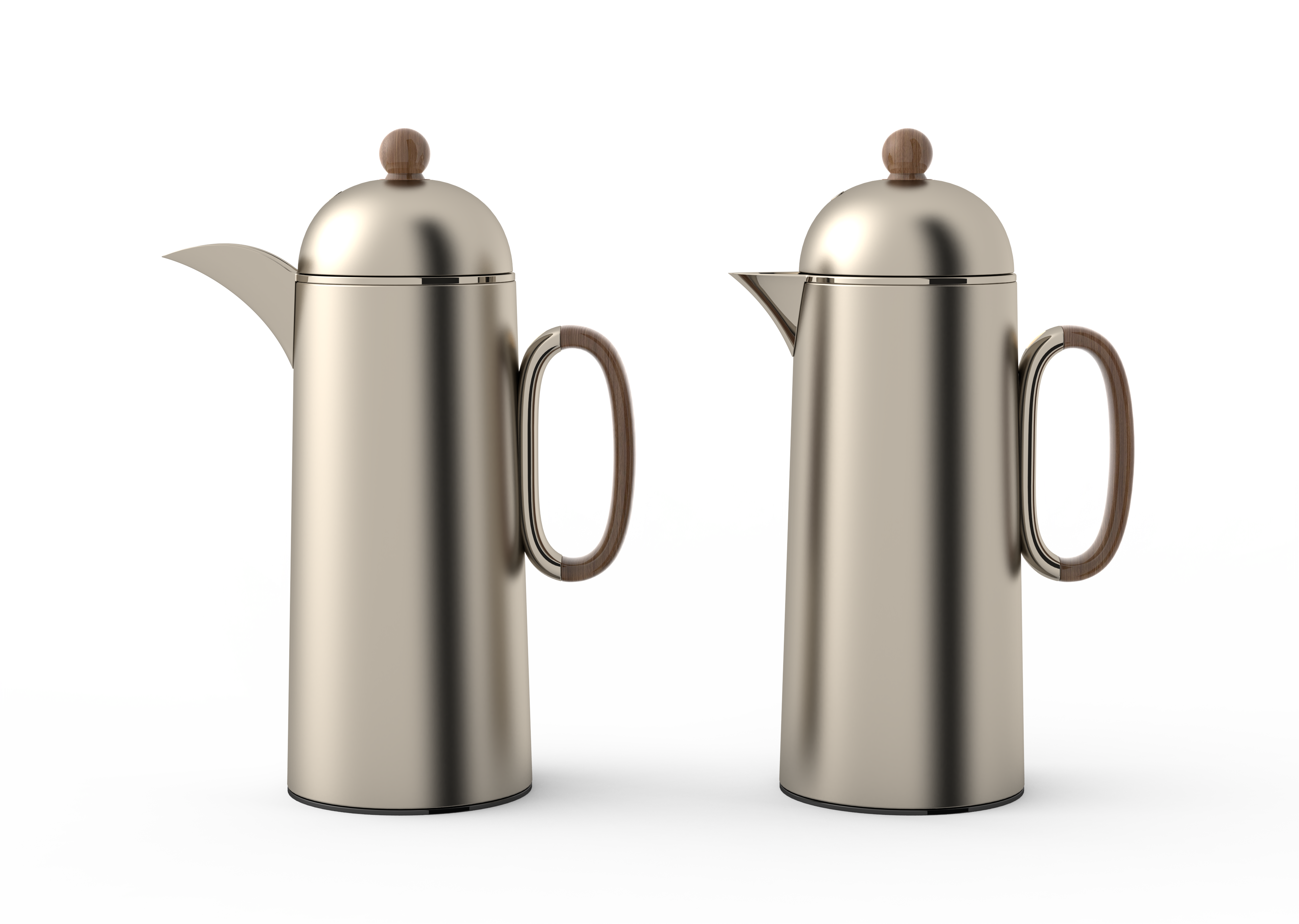 Regal by Ripple 1L + 1L Vacuum Flask Set – Double Wall Stainless Steel Coffee & Tea Server with Glass Liner, Insulated Hot & Cold Beverage Carafe, Elegant Arabic Dallah Style (8 Colors Available)