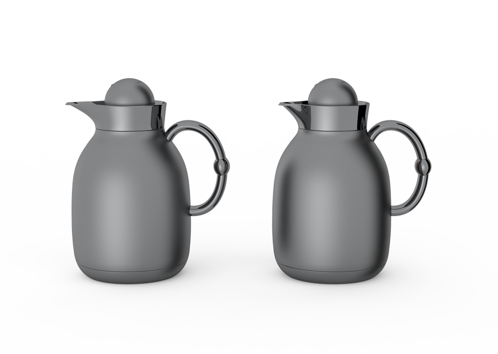 Regal by Ripple 1L + 1L Vacuum Insulated Flask Set – Double Wall Stainless Steel with Glass Liner, Hot & Cold Coffee & Tea Jug (6 Colors)