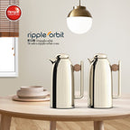 Regal by Ripple 1L + 1L Vacuum Insulated Flask Set – Double Wall Stainless Steel with Glass Liner, Hot & Cold Beverage Server, Luxury Coffee & Tea Jug (2 Pieces)