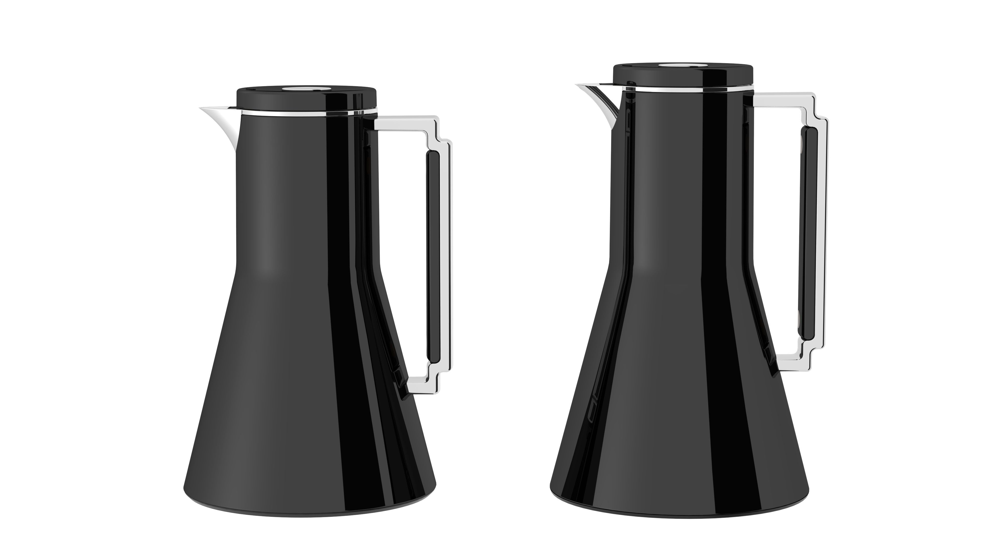 Double Wall Stainless Steel Body + Glass Liner Vacuum Jug – Set of 2