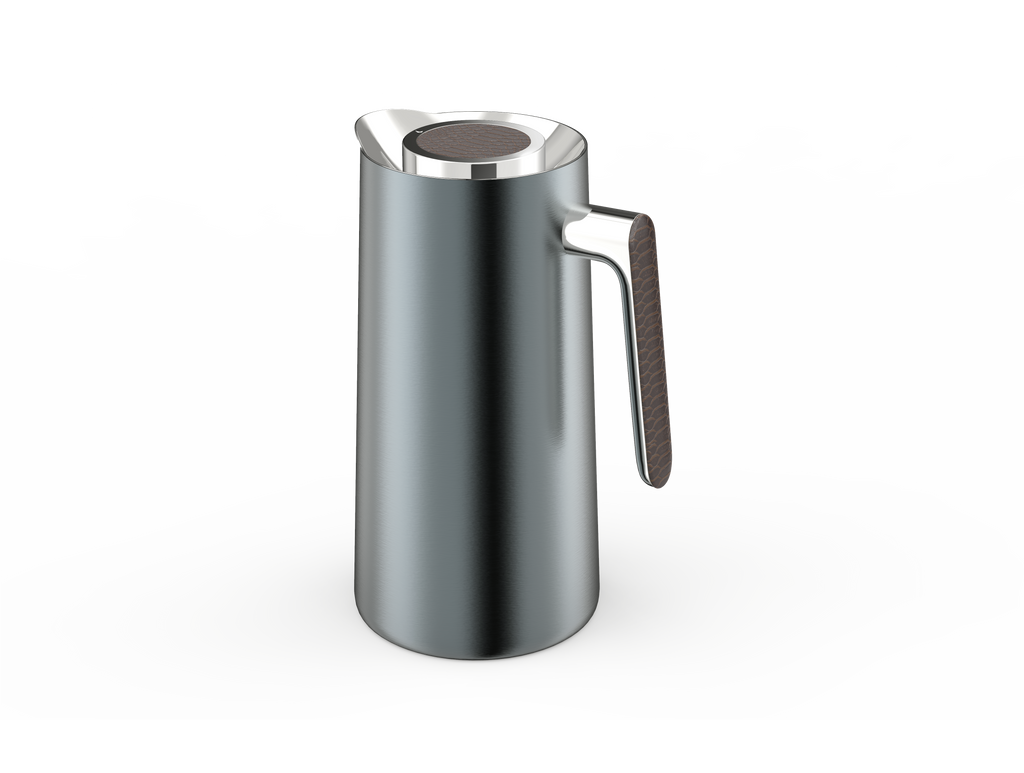 Ripple Regal Insulated Coffee & Tea Server 1L, Stainless Steel Body with Glass Liner, Metal Finish