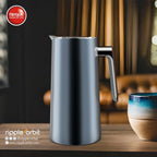 Ripple Regal Insulated Coffee & Tea Server 1L, Stainless Steel Body with Glass Liner, Metal Finish