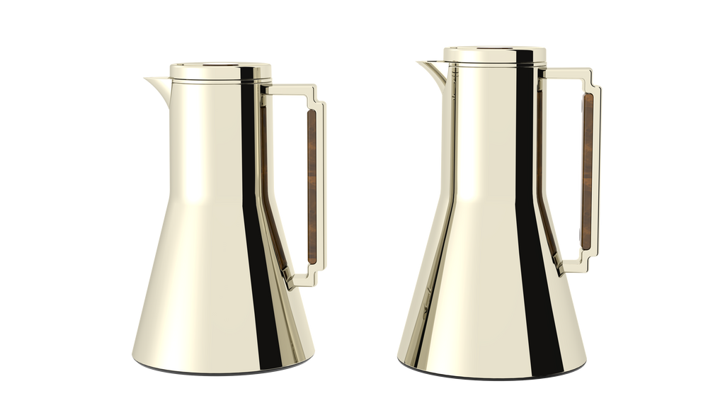 Double Wall Stainless Steel Body + Glass Liner Vacuum Jug – Set of 2