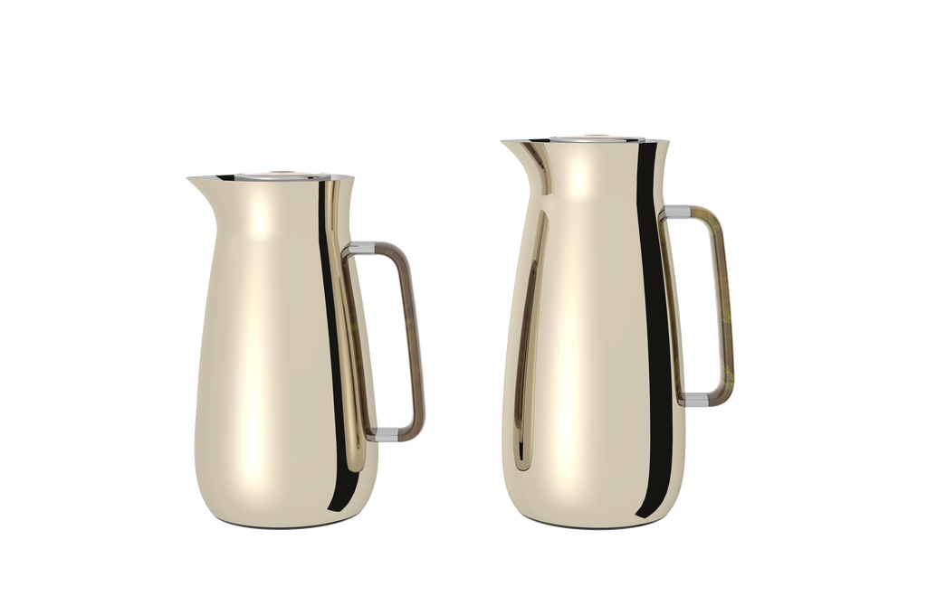 Regal by Ripple 0.8L & 1L Vacuum Insulated Flask Set – Double Wall Stainless Steel with Glass Liner, Hot & Cold Beverage Server, Luxury Coffee & Tea Jug Set (2 Pieces)