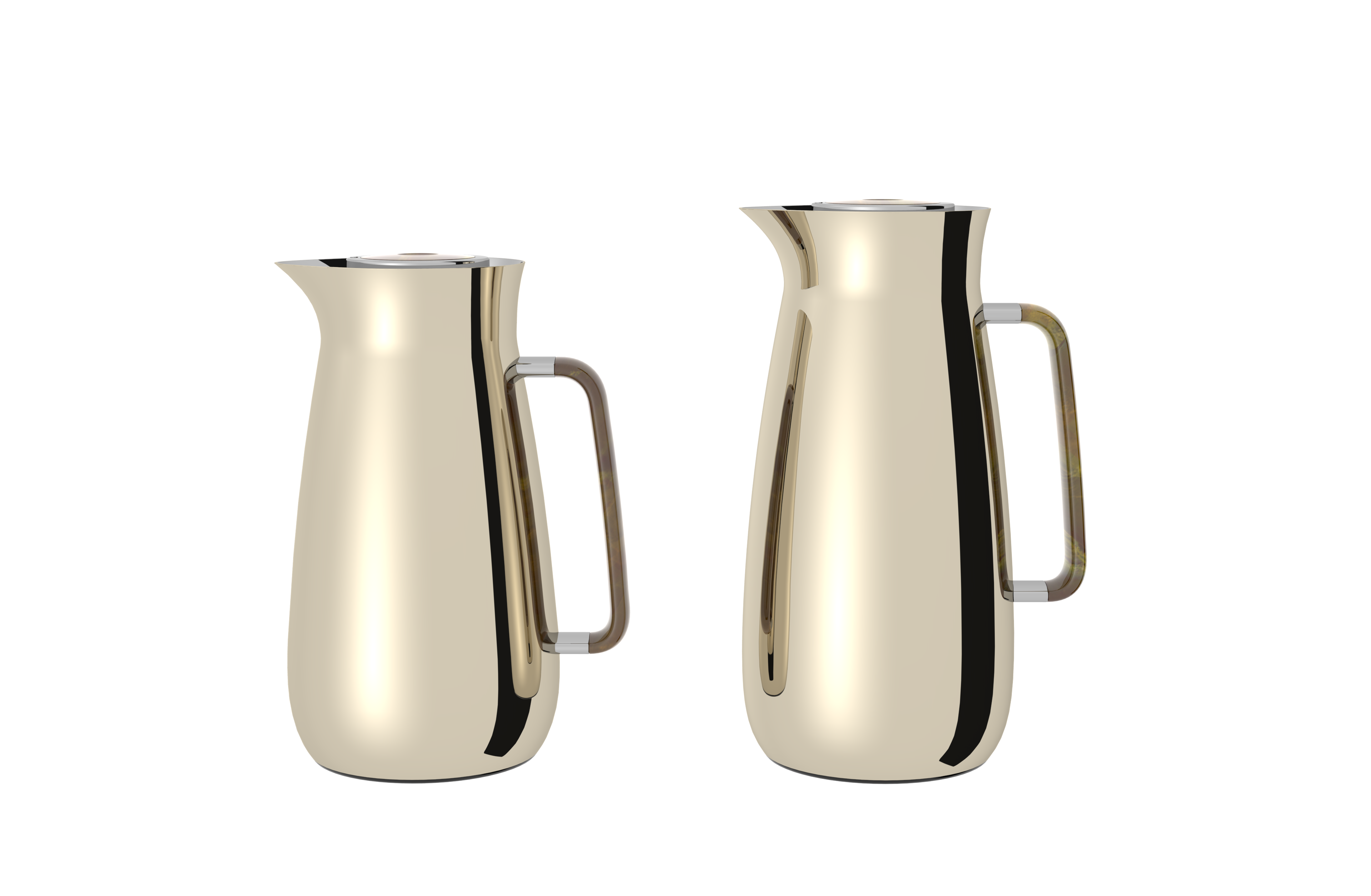 Regal by Ripple 0.8L & 1L Vacuum Insulated Flask Set – Double Wall Stainless Steel with Glass Liner, Hot & Cold Beverage Server, Luxury Coffee & Tea Jug Set (2 Pieces)