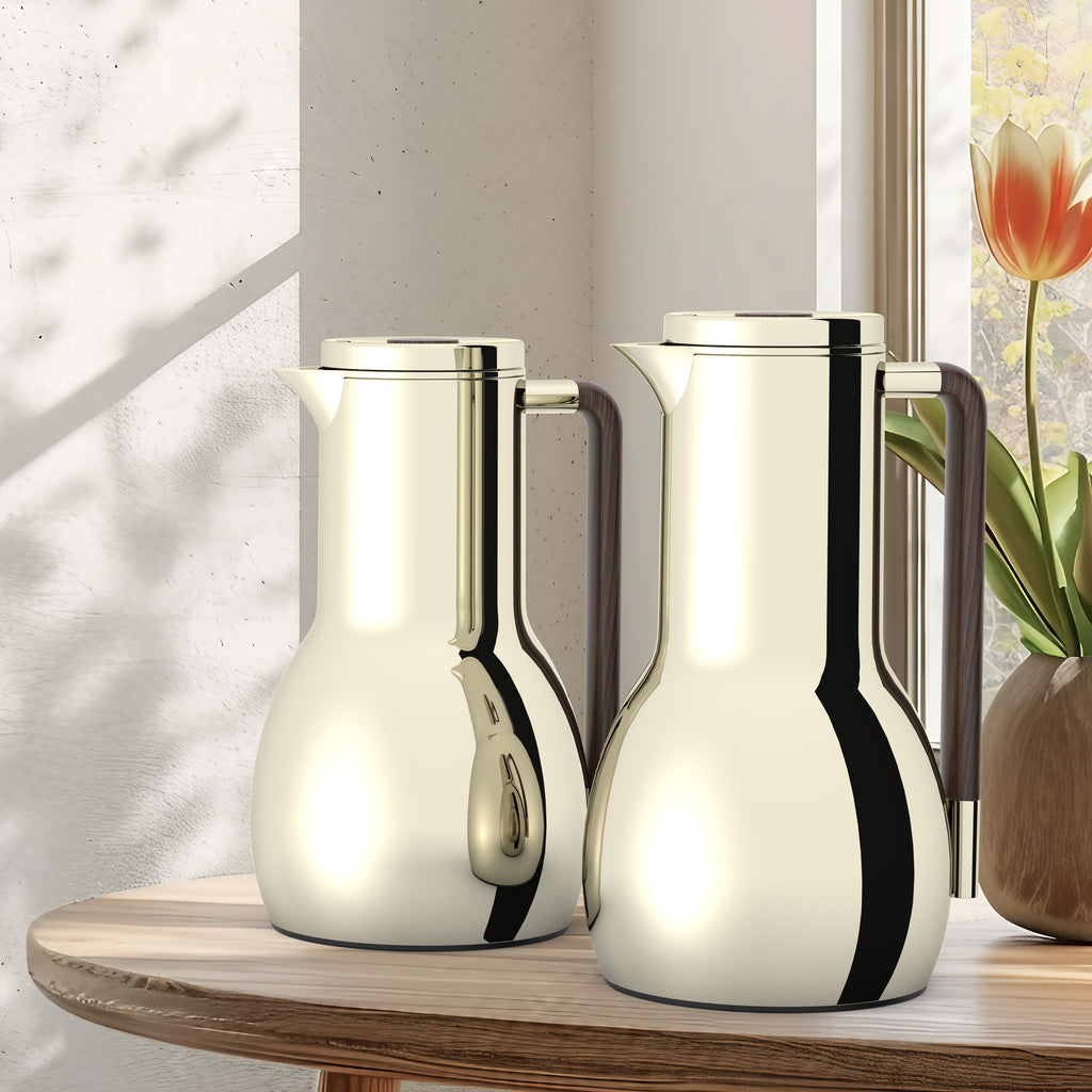 Regal by Ripple 2-Piece Vacuum Flask Set – Stainless Steel Body with Glass Liner – Double-Wall Insulated Thermal Jug Set (0.7 L + 1.0 L) – 6 Elegant Colors