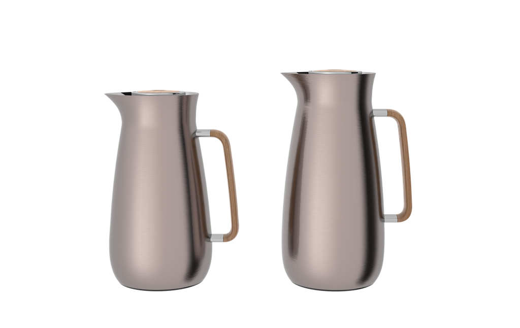 Regal by Ripple 0.8L & 1L Vacuum Insulated Flask Set – Double Wall Stainless Steel with Glass Liner, Hot & Cold Beverage Server, Luxury Coffee & Tea Jug Set (2 Pieces)