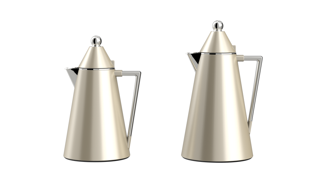 Regal by Ripple RGD17 Series 2-Piece Vacuum Flask Set (0.5 L + 1.0 L) – Stainless Steel Body with Glass Liner – Elegant Arabic Coffee & Tea Thermos – 4 Designer Color Options