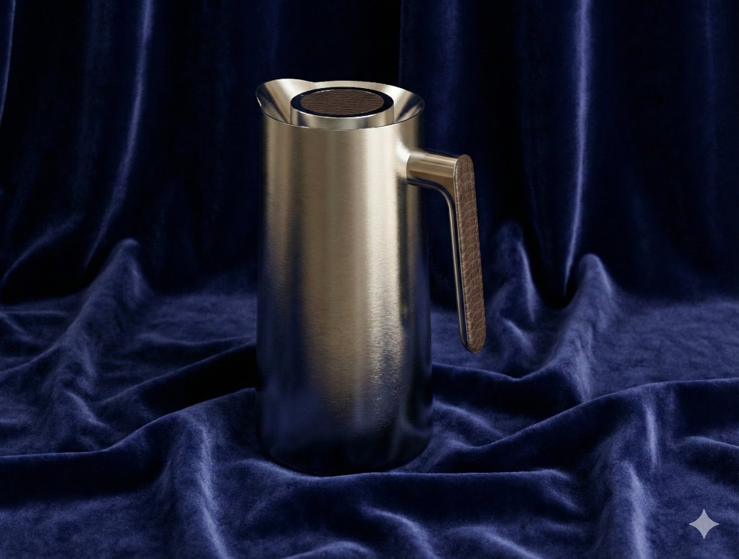 Ripple Regal Insulated Coffee & Tea Server 1L, Stainless Steel Body with Glass Liner, Metal Finish