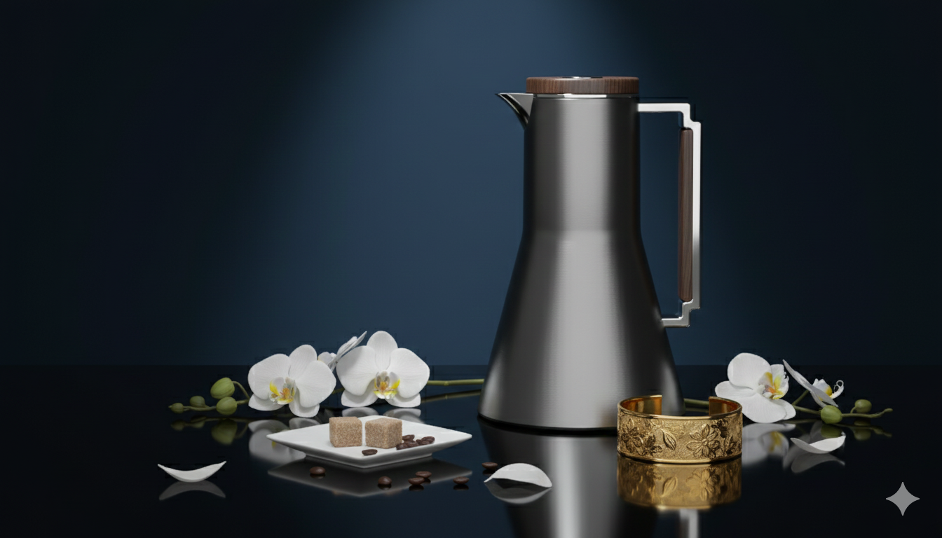 Double Wall Stainless Steel Body + Glass Liner Vacuum Jug – Set of 2