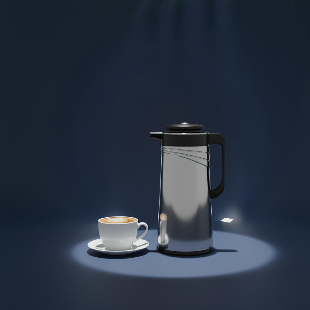 Regal by Ripple 1.3L + 1.6L Vacuum Flask Set – Stainless Steel Body, Glass Liner – Premium Thermal Insulated Carafe for Hot & Cold Beverages – Elegant Gray + Black Design