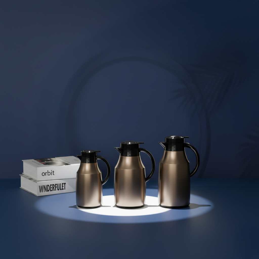 Vacuum Flask Copper Edition – Stainless Steel Body with Glass Liner, Thermos Jug 1.0L to 1.9L – Elegant Copper Finish, Leakproof, Keeps Drinks Hot & Cold - Regal