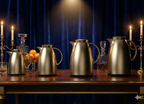 Ripple Regal Insulated Beverage Server Set – ABS Body with Glass Liner, Matt Gold Finish (0.35L + 1.5L / 0.5L + 1.0L)