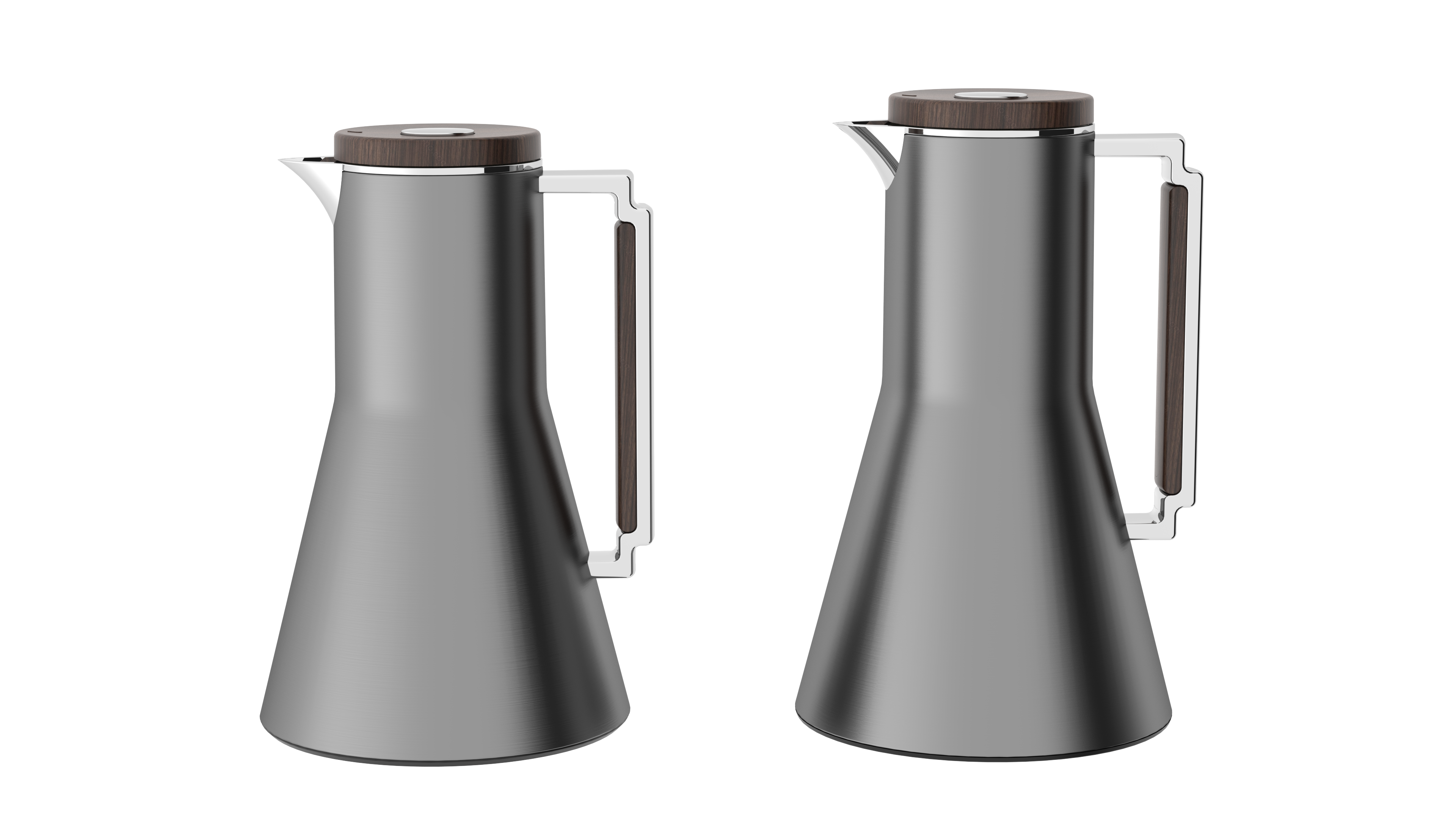 Double Wall Stainless Steel Body + Glass Liner Vacuum Jug – Set of 2