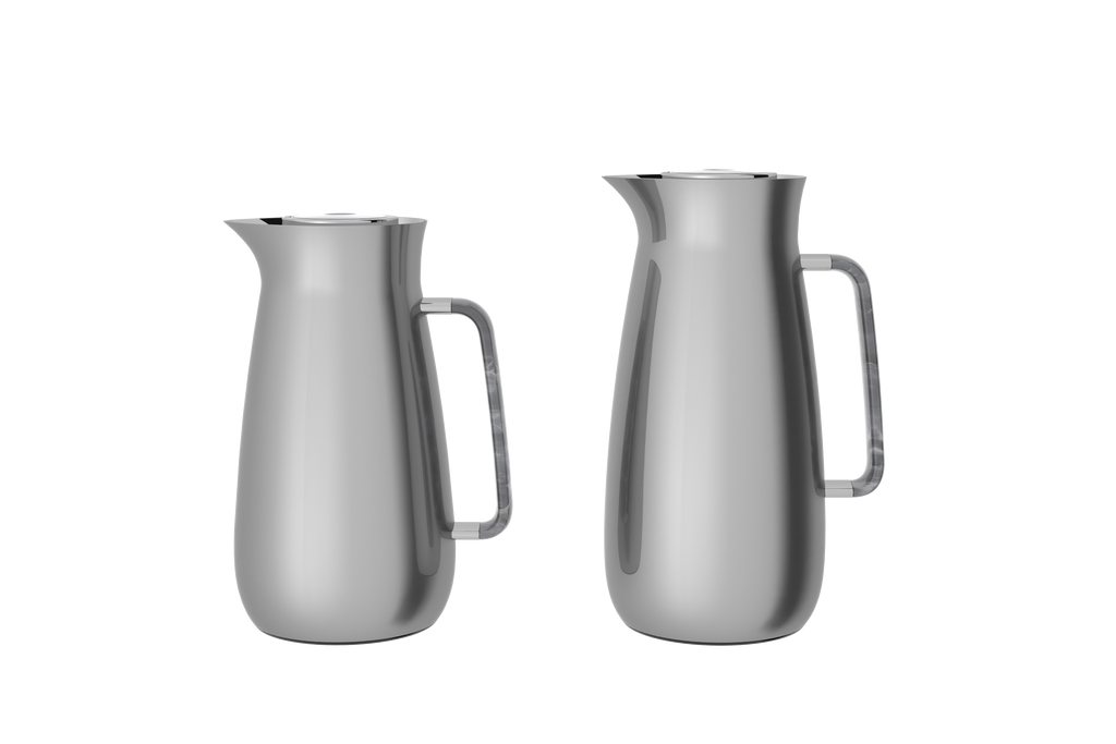 Regal by Ripple 0.8L & 1L Vacuum Insulated Flask Set – Double Wall Stainless Steel with Glass Liner, Hot & Cold Beverage Server, Luxury Coffee & Tea Jug Set (2 Pieces)