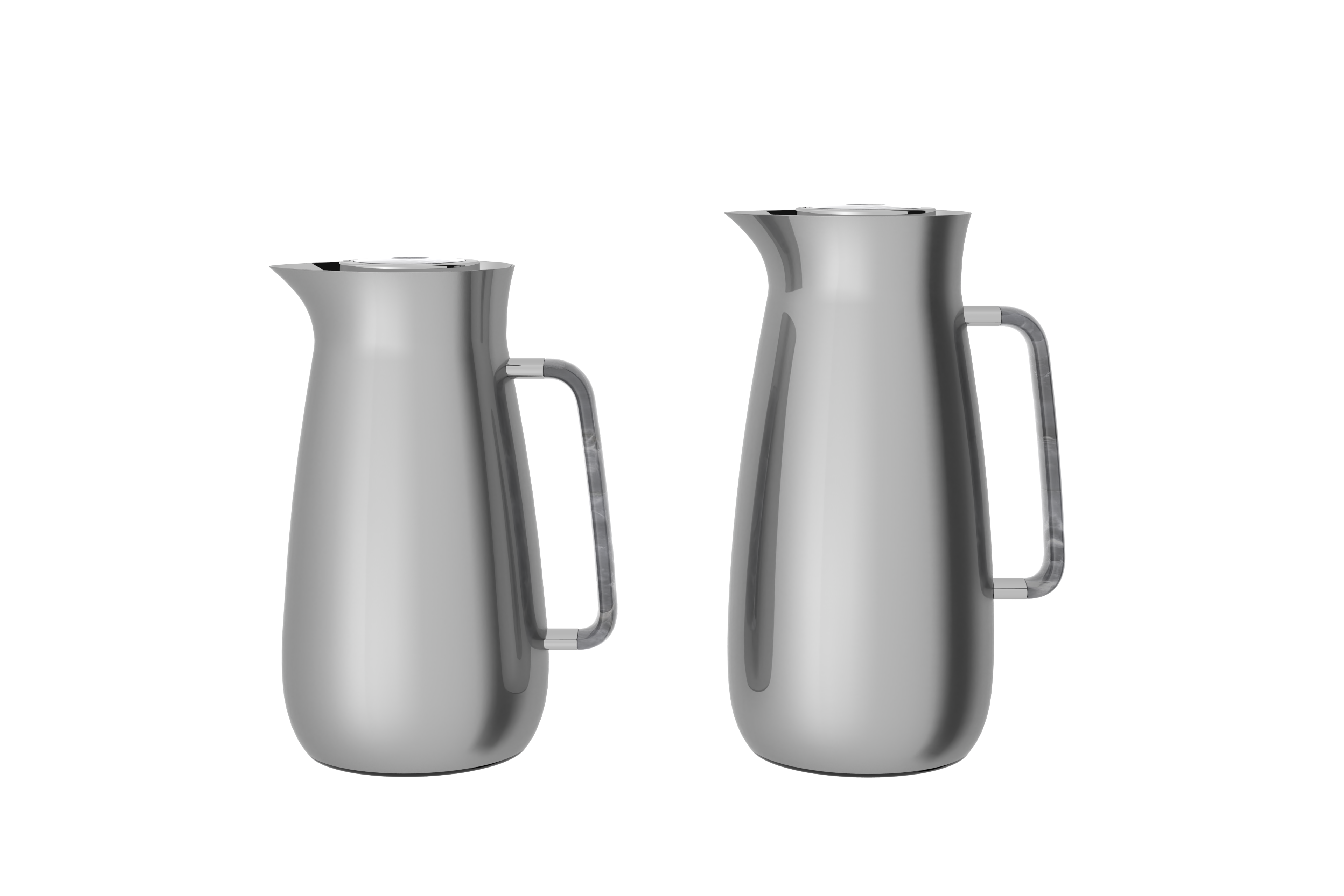 Regal by Ripple 0.8L & 1L Vacuum Insulated Flask Set – Double Wall Stainless Steel with Glass Liner, Hot & Cold Beverage Server, Luxury Coffee & Tea Jug Set (2 Pieces)