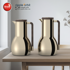 Regal by Ripple 2-Piece Vacuum Flask Set – Stainless Steel Body with Glass Liner – Double-Wall Insulated Thermal Jug Set (0.7 L + 1.0 L) – 6 Elegant Colors