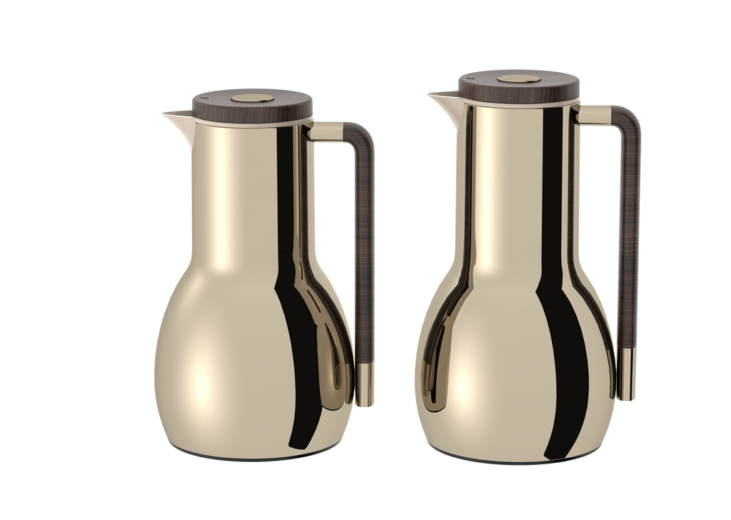 Regal by Ripple 2-Piece Vacuum Flask Set – Stainless Steel Body with Glass Liner – Double-Wall Insulated Thermal Jug Set (0.7 L + 1.0 L) – 6 Elegant Colors