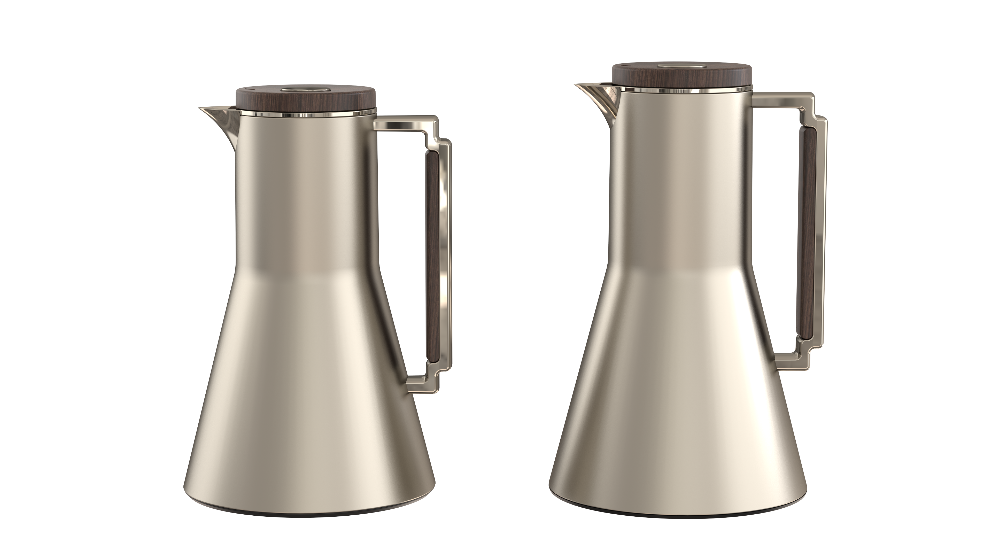 Double Wall Stainless Steel Body + Glass Liner Vacuum Jug – Set of 2