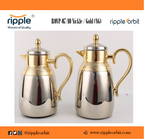 Ripple 0.7L + 1L Vacuum Insulated Flask Set – Double Wall Stainless Steel Body with Glass Liner, Arabic Coffee & Tea Serving Jugs, 6 Color Options
