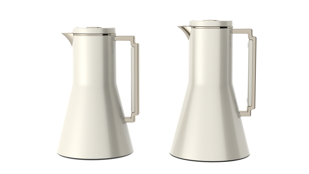Double Wall Stainless Steel Body + Glass Liner Vacuum Jug – Set of 2