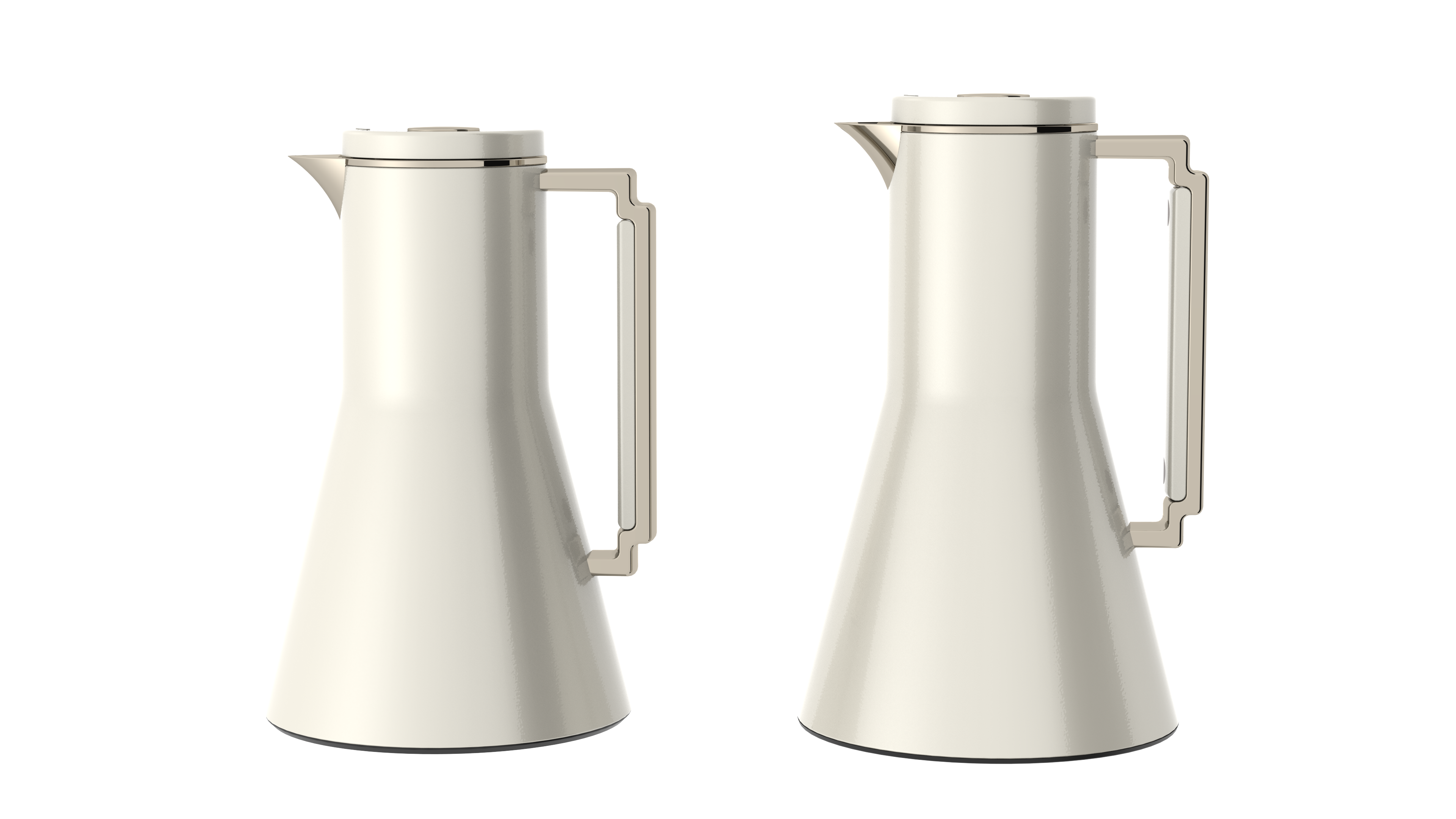 Double Wall Stainless Steel Body + Glass Liner Vacuum Jug – Set of 2