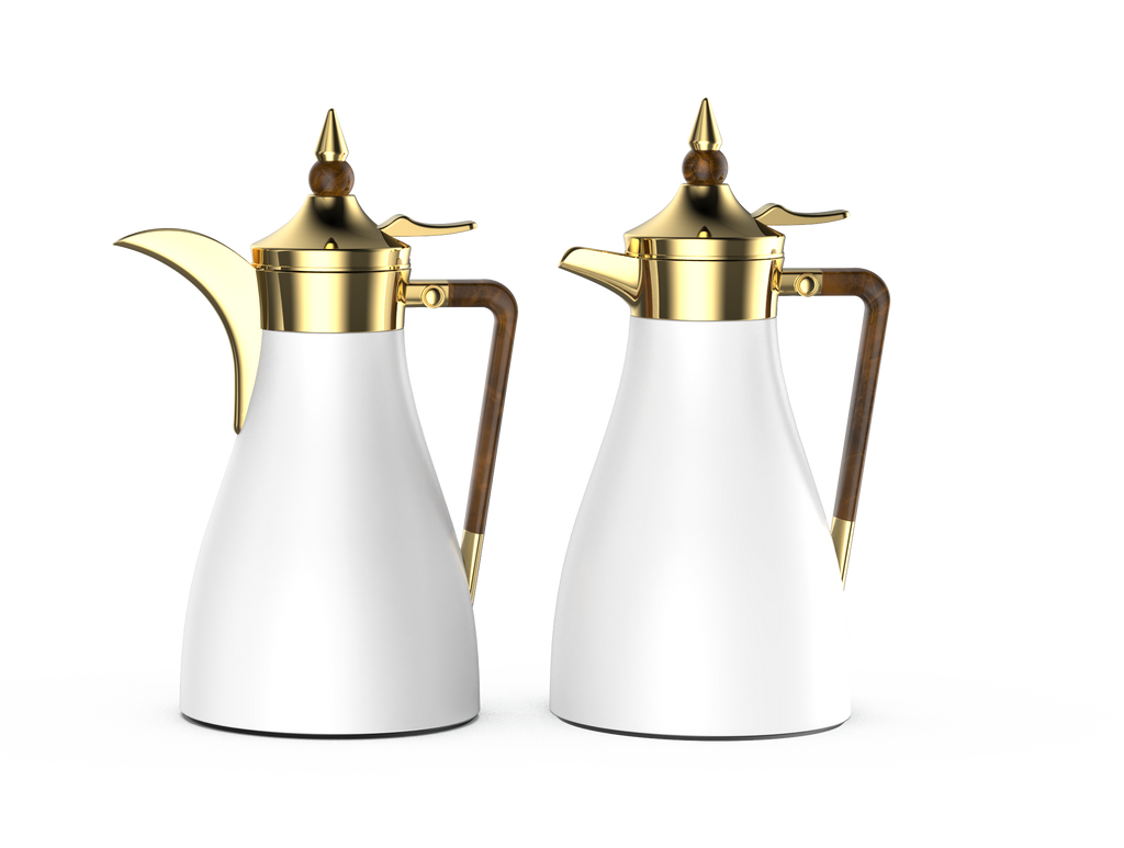 Regal by Ripple RGD19 Series 2-Piece Vacuum Flask Set (1.0 L + 1.0 L) – Stainless Steel Body with Glass Liner – Premium Arabic Coffee & Tea Thermos Set – 7 Elegant Color Variants