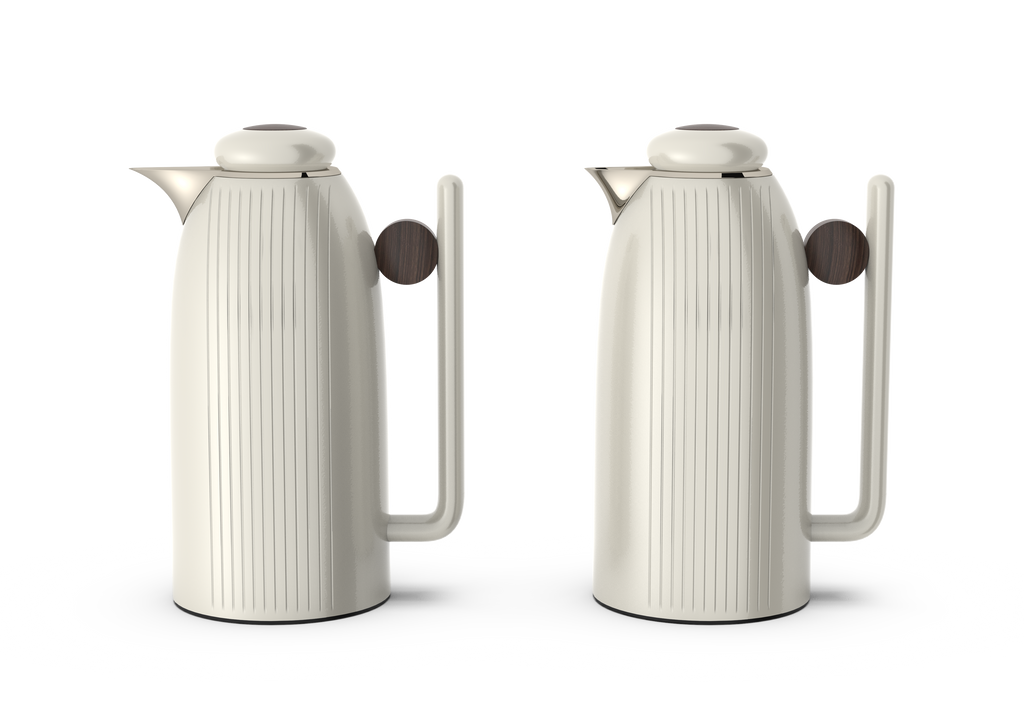 Regal by Ripple 1L + 1L Vacuum Insulated Flask Set – Double Wall Stainless Steel with Glass Liner, Hot & Cold Beverage Server, Luxury Coffee & Tea Jug (2 Pieces)