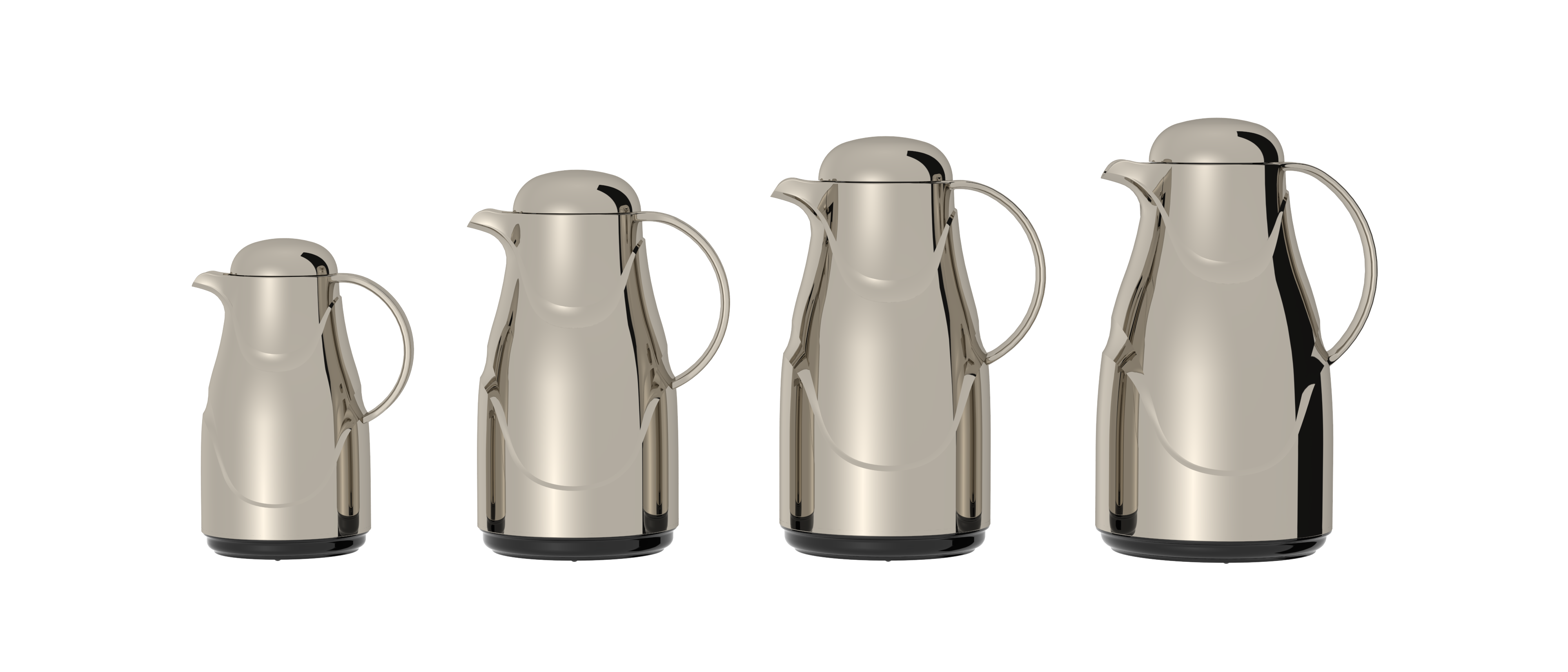 Ripple Regal Insulated Beverage Server Set – ABS Body with Glass Liner, Matt Gold Finish (0.35L + 1.5L / 0.5L + 1.0L)
