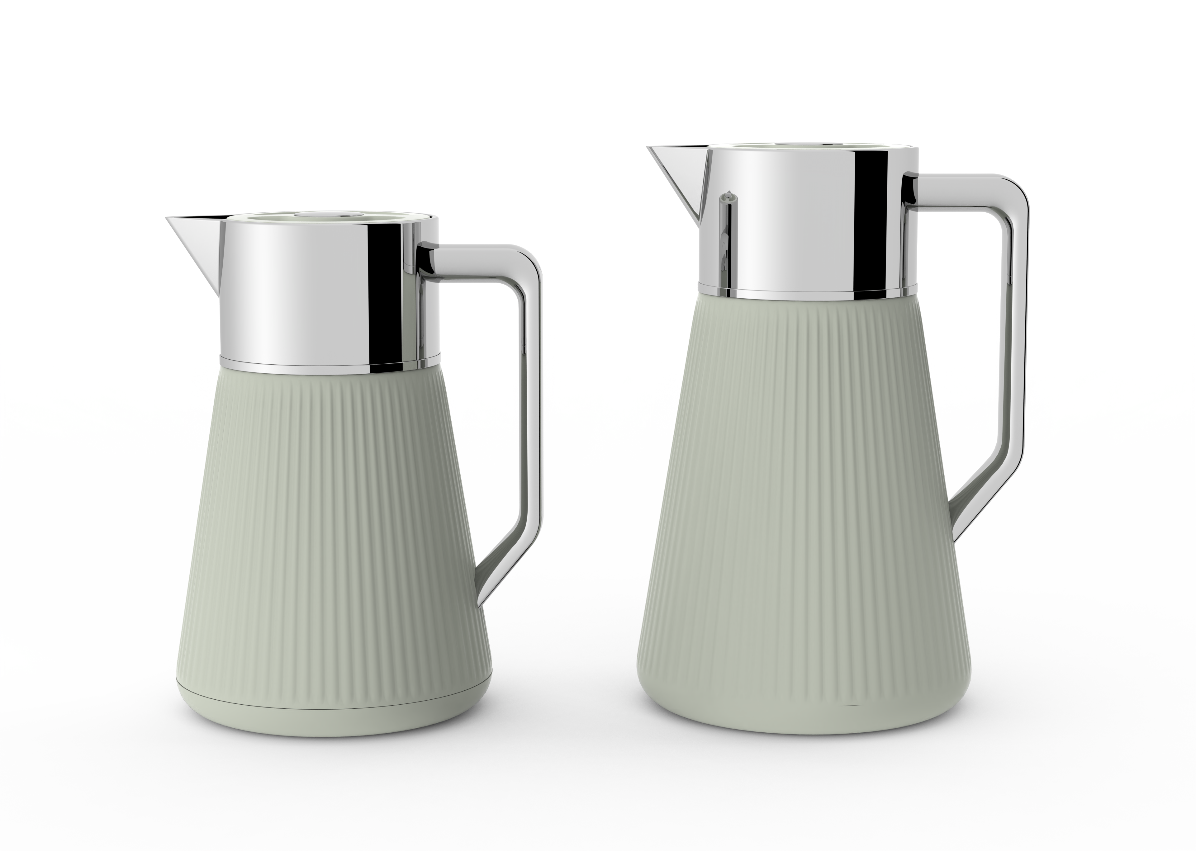 Ripple Regal Insulated Beverage Server – Plastic Body with Glass Liner, Ribbed Modern Design (0.5L / 1.0L, 4 Colors Available)