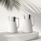 Ripple Regal Insulated Beverage Server – Plastic Body with Glass Liner, Ribbed Modern Design (0.5L / 1.0L, 4 Colors Available)