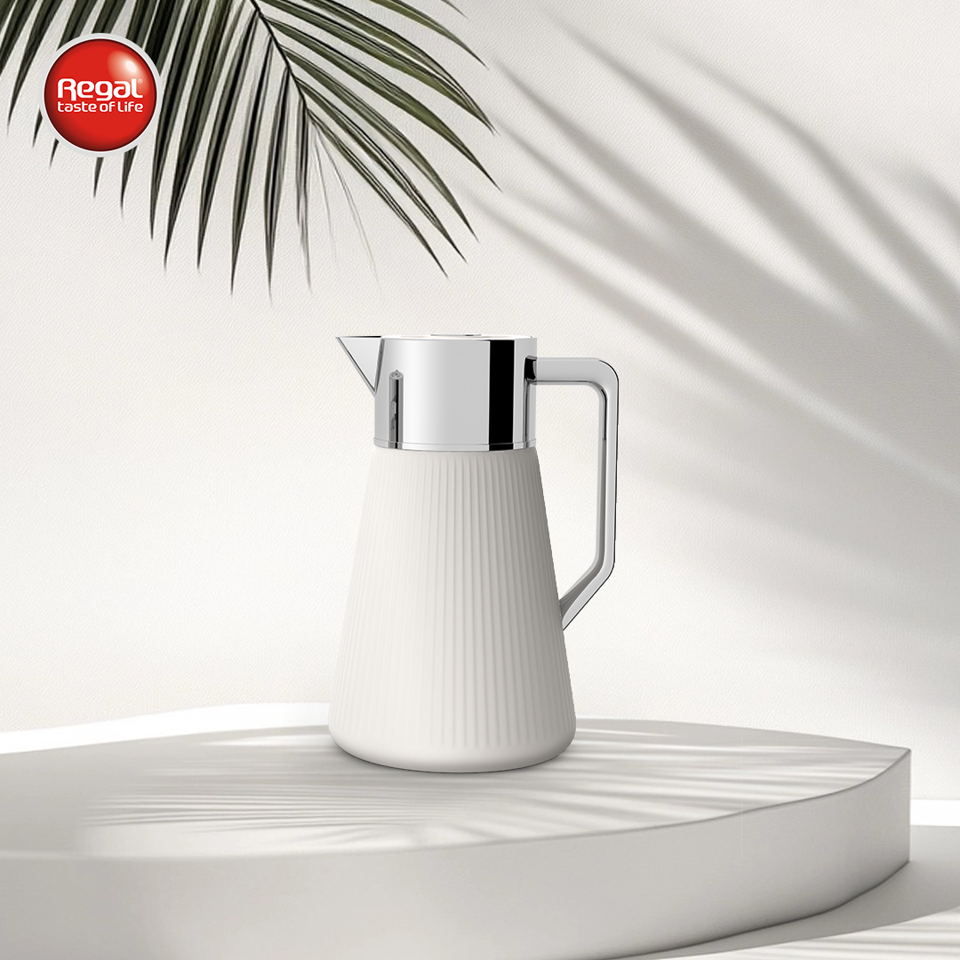 Ripple Regal Insulated Beverage Server – Plastic Body with Glass Liner, Ribbed Modern Design (0.5L / 1.0L, 4 Colors Available)