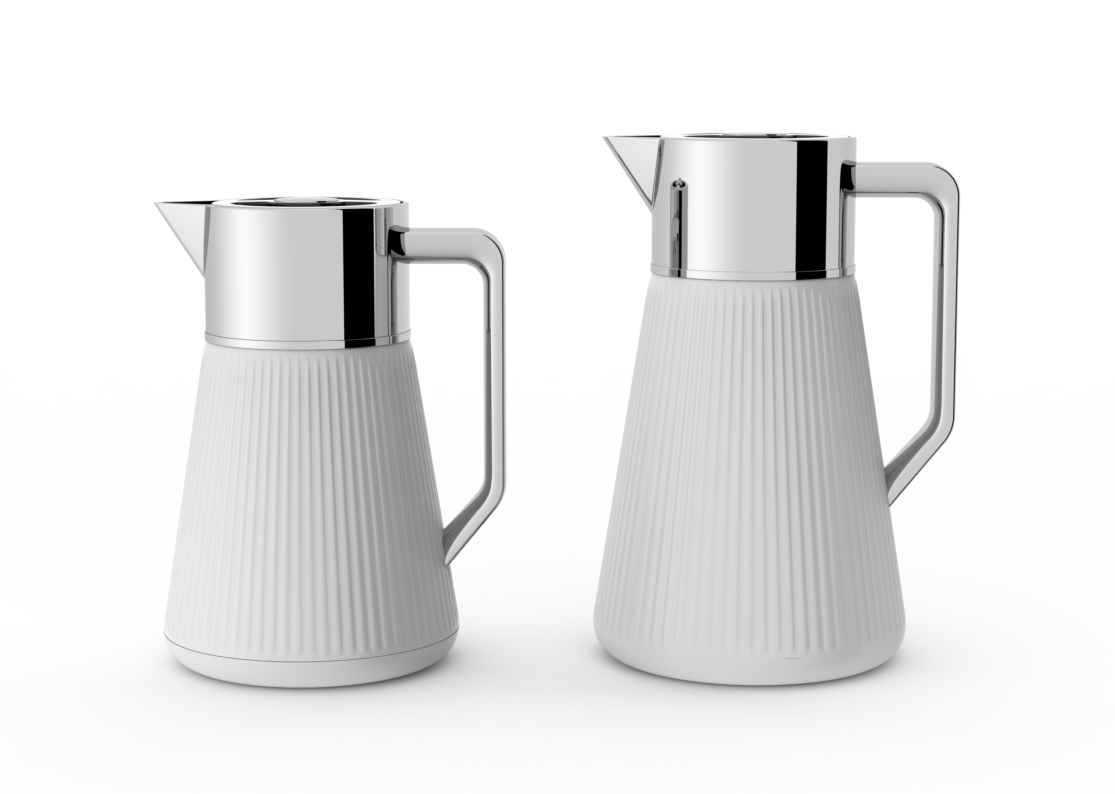 Ripple Regal Insulated Beverage Server – Plastic Body with Glass Liner, Ribbed Modern Design (0.5L / 1.0L, 4 Colors Available)