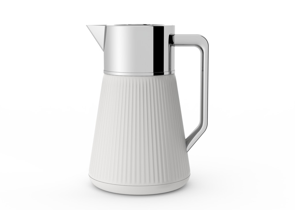 Ripple Regal Insulated Beverage Server – Plastic Body with Glass Liner, Ribbed Modern Design (0.5L / 1.0L, 4 Colors Available)