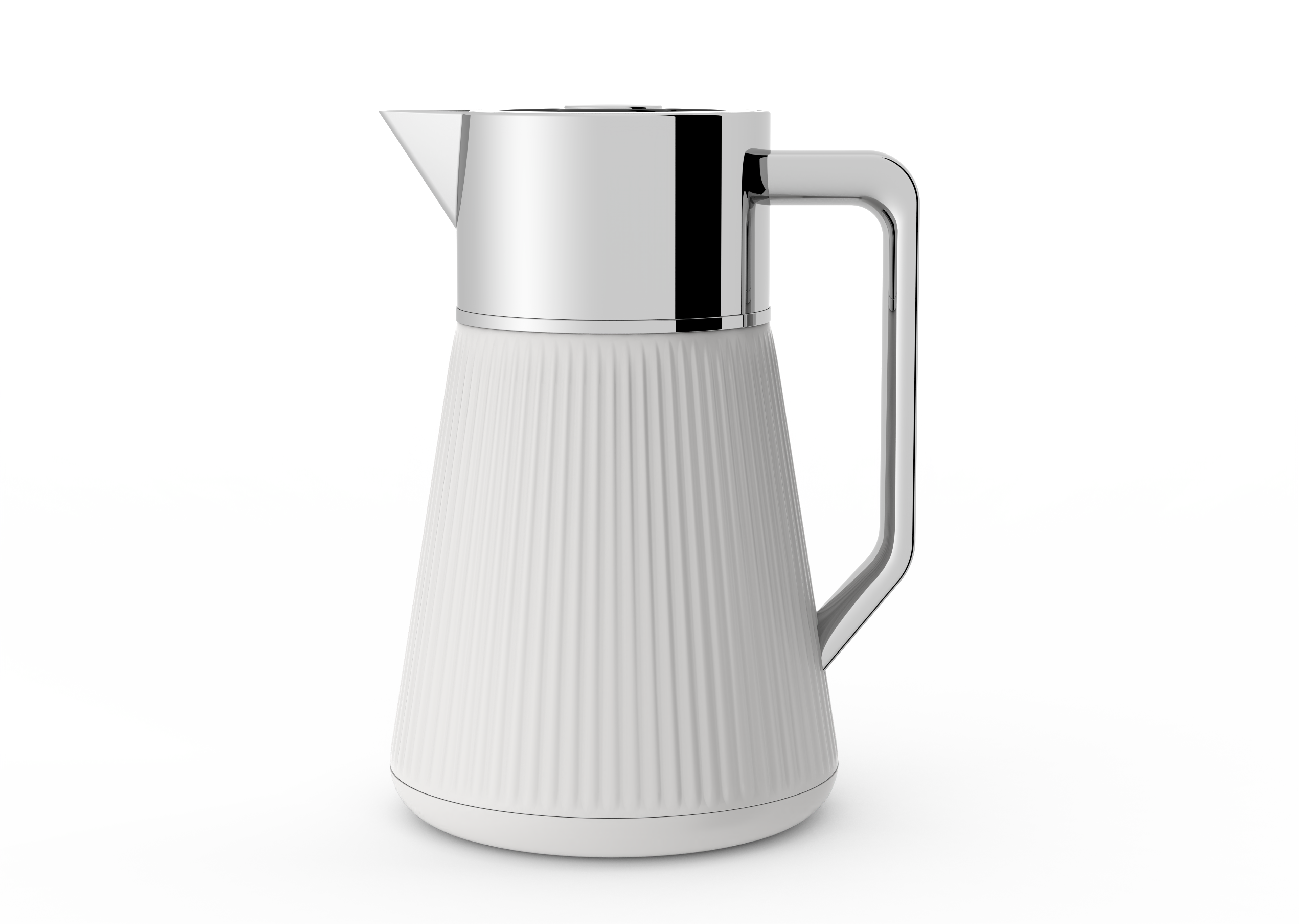 Ripple Regal Insulated Beverage Server – Plastic Body with Glass Liner, Ribbed Modern Design (0.5L / 1.0L, 4 Colors Available)