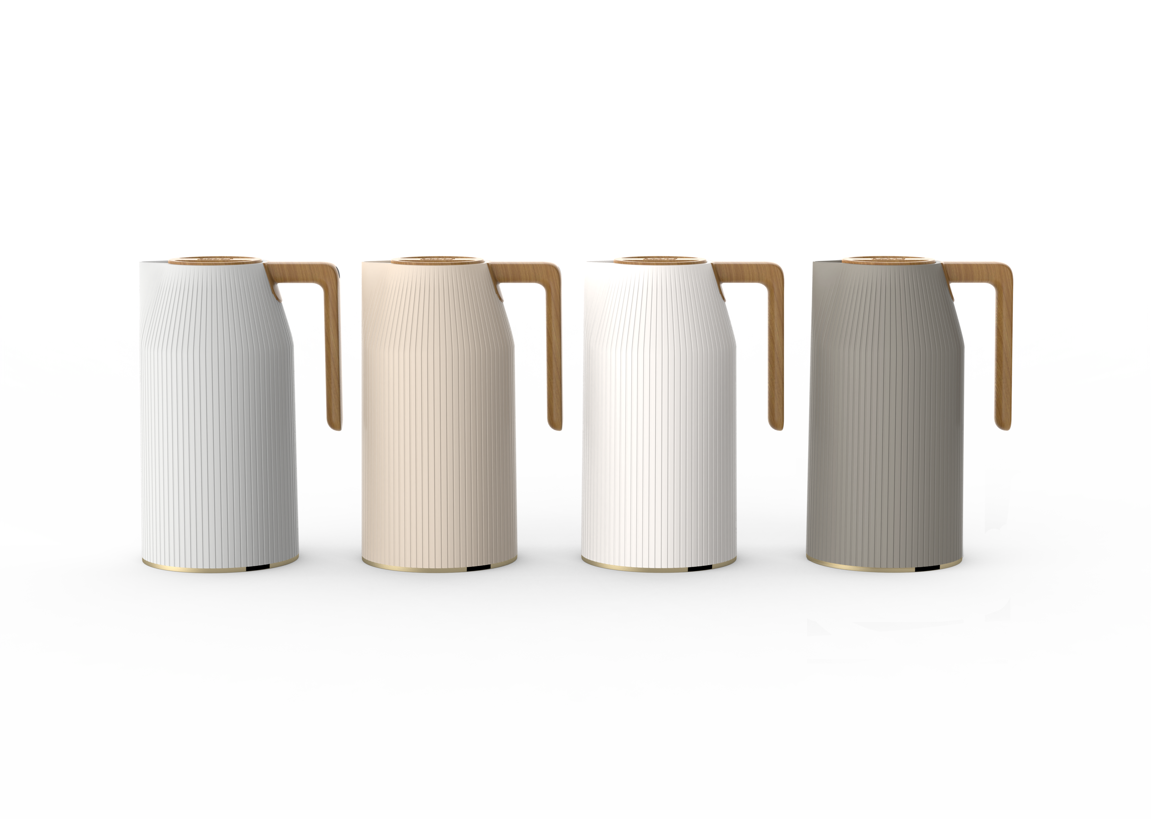 Ripple Regal Insulated Beverage Server – 1.0L Plastic Body with Glass Liner, Modern Ribbed Design (4 Colors Available)