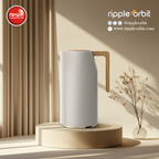 Ripple Regal Insulated Beverage Server – 1.0L Plastic Body with Glass Liner, Ribbed Design with Wooden Handle (4 Colors Available)