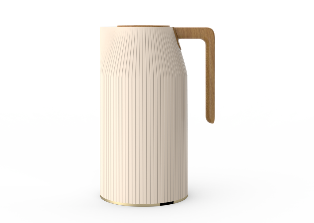 Ripple Regal Insulated Beverage Server – 1.0L Plastic Body with Glass Liner, Modern Ribbed Design (4 Colors Available)