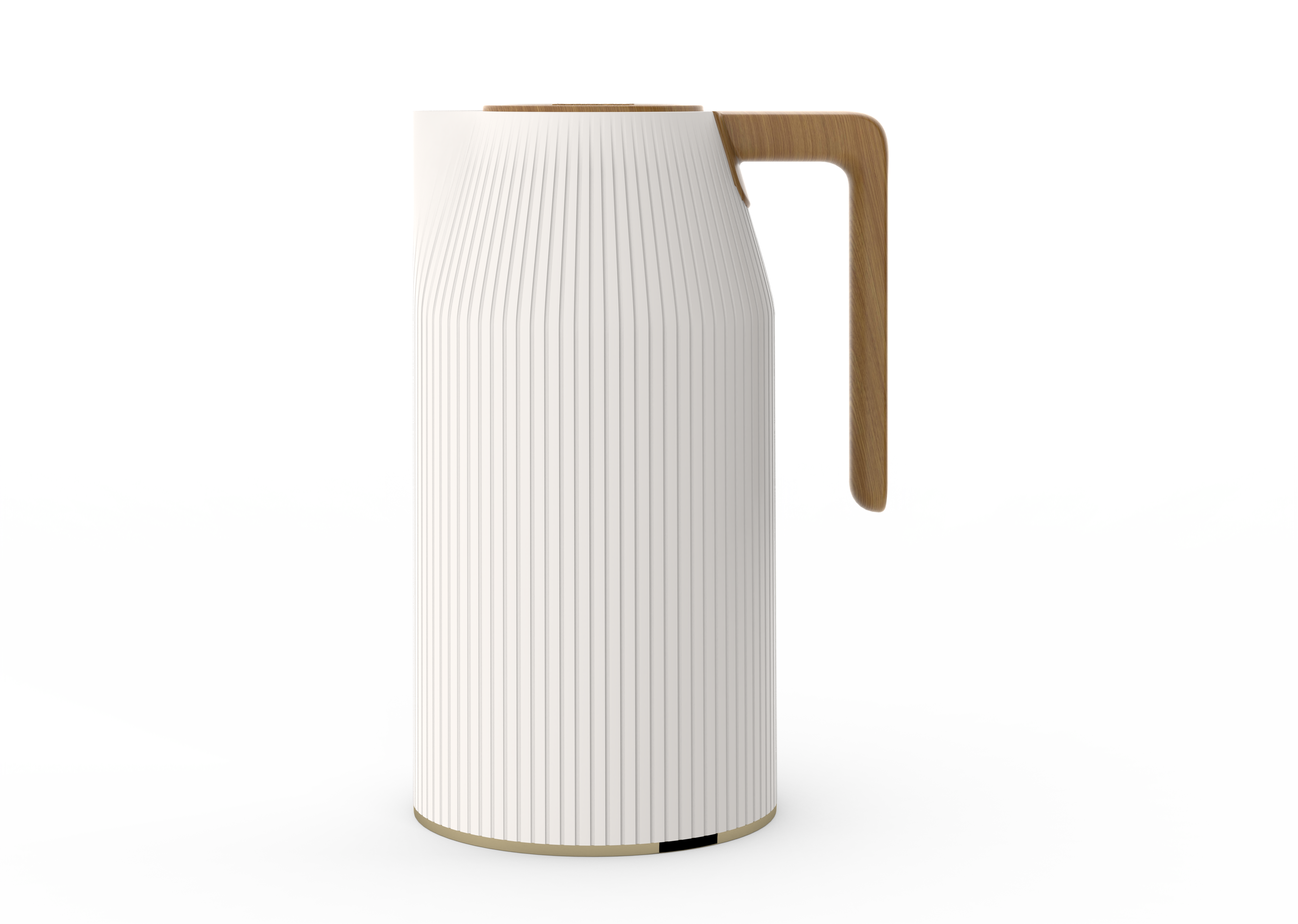 Ripple Regal Insulated Beverage Server – 1.0L Plastic Body with Glass Liner, Modern Ribbed Design (4 Colors Available)