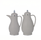 Regal by Ripple 2-Piece Premium Thermos Set – 0.35L Coffee Flask + 0.6L Tea Flask – Dark Green, Dark Gray, Ivory, Light Coffee, Light Smoke Gray – ABS Body with Glass Liner