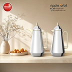 Regal by Ripple Vacuum Flask Set (2 x 1L), Double Wall Stainless Steel Body with Glass Liner, Hot & Cold Insulated Vacuum Jugs, Leak-Resistant, for Arabic Coffee & Tea