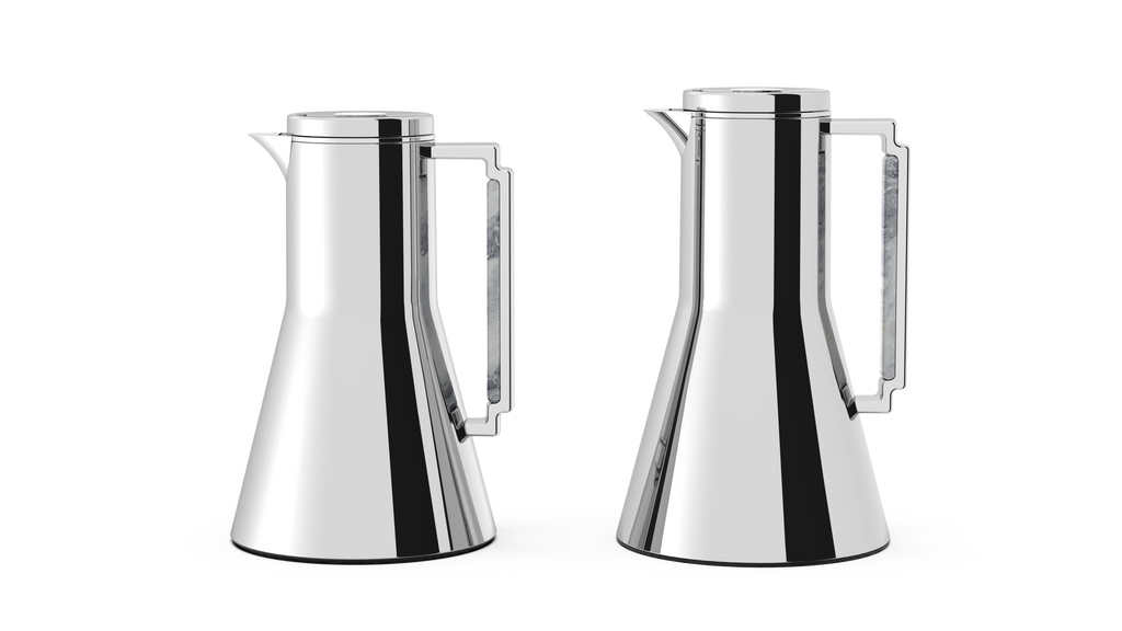 Double Wall Stainless Steel Body + Glass Liner Vacuum Jug – Set of 2